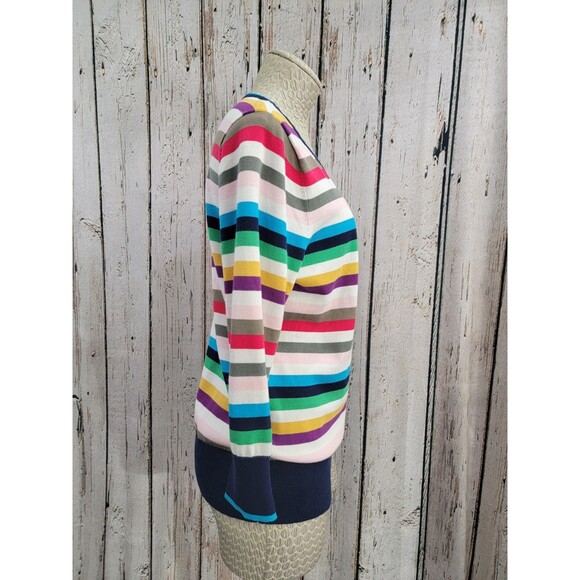 LANDS' END M Multicolor Striped Crewneck Knit Sweater Pullover Top Jumper EUC - Picture 5 of 11